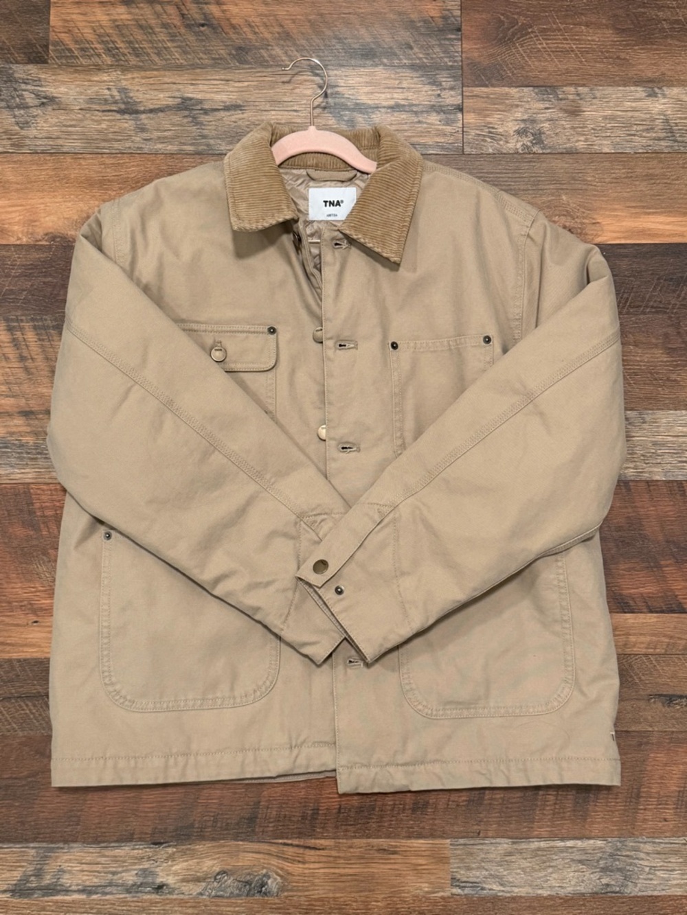 Aritzia Women’s Beige Field Jacket with Corduroy Collar